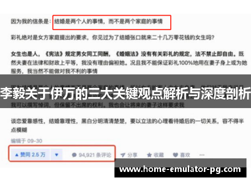 李毅关于伊万的三大关键观点解析与深度剖析